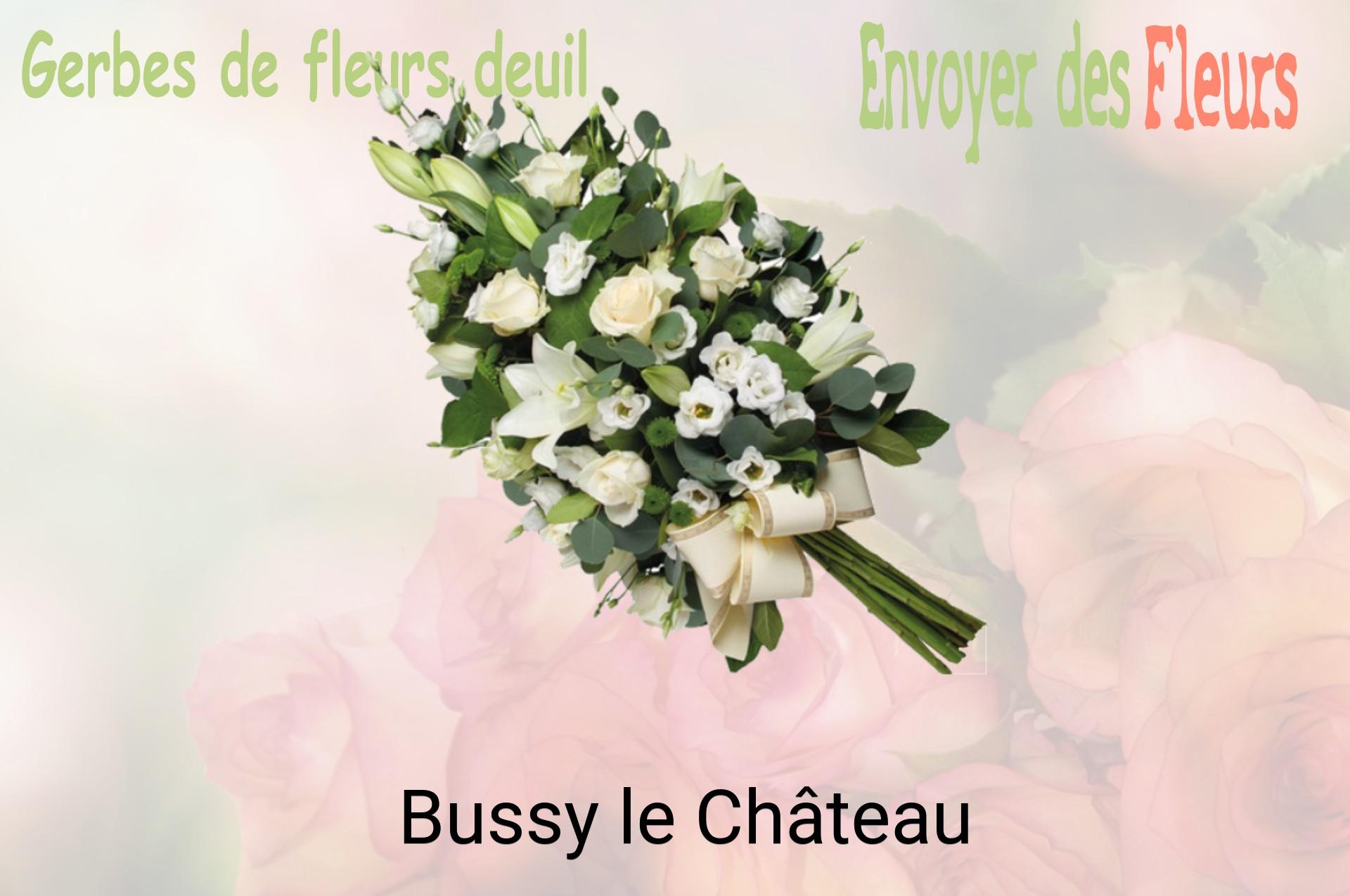 Gerbe de fleurs de deuil livrée à Bussy-le-Château